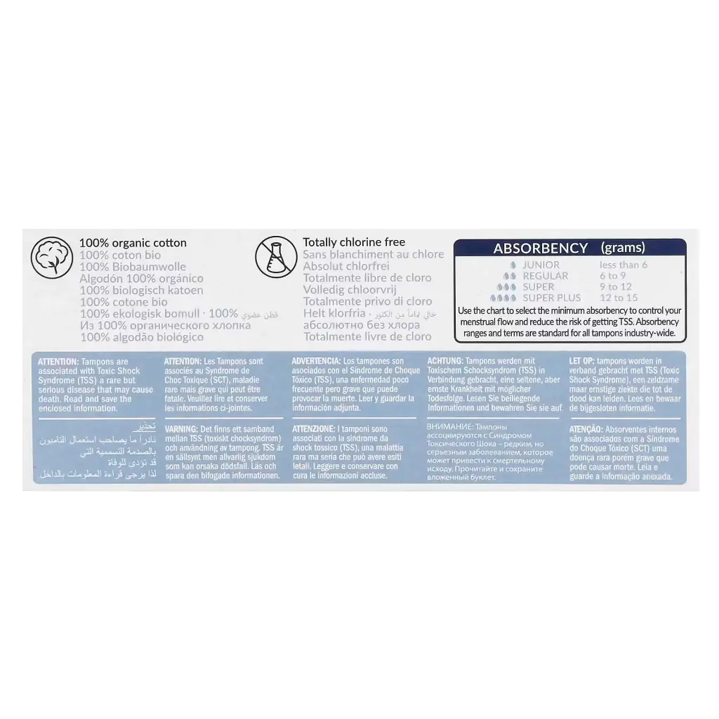 Natracare Normal Tampons 20 Back.webp