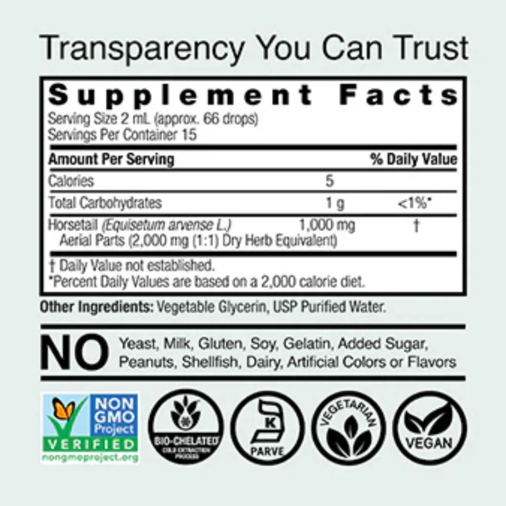 Horsetail Extract Alcohol Free Label.webp