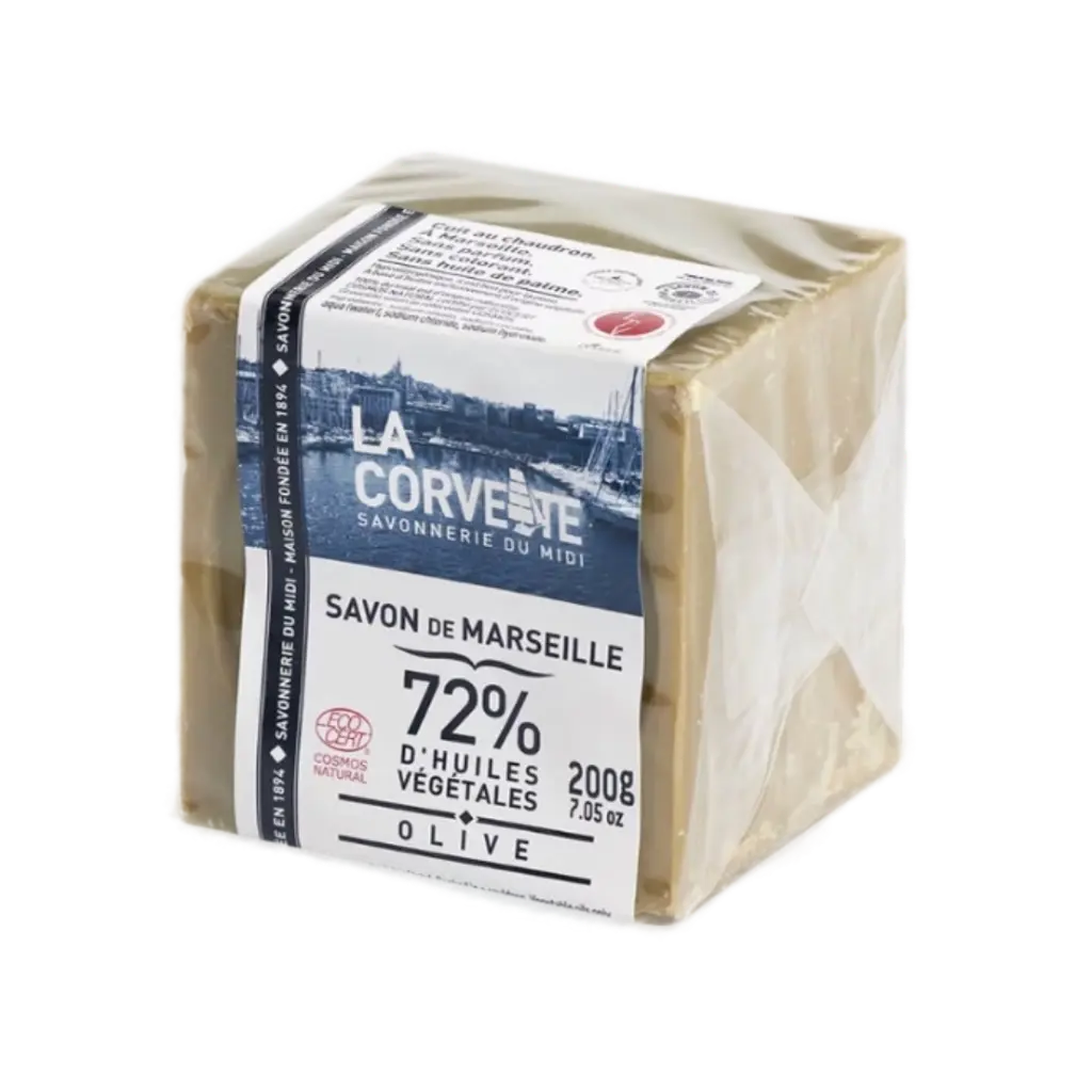 [CORV_MARS_CUBE_200] Marseille Soap Cube (Olive) (200 g)
