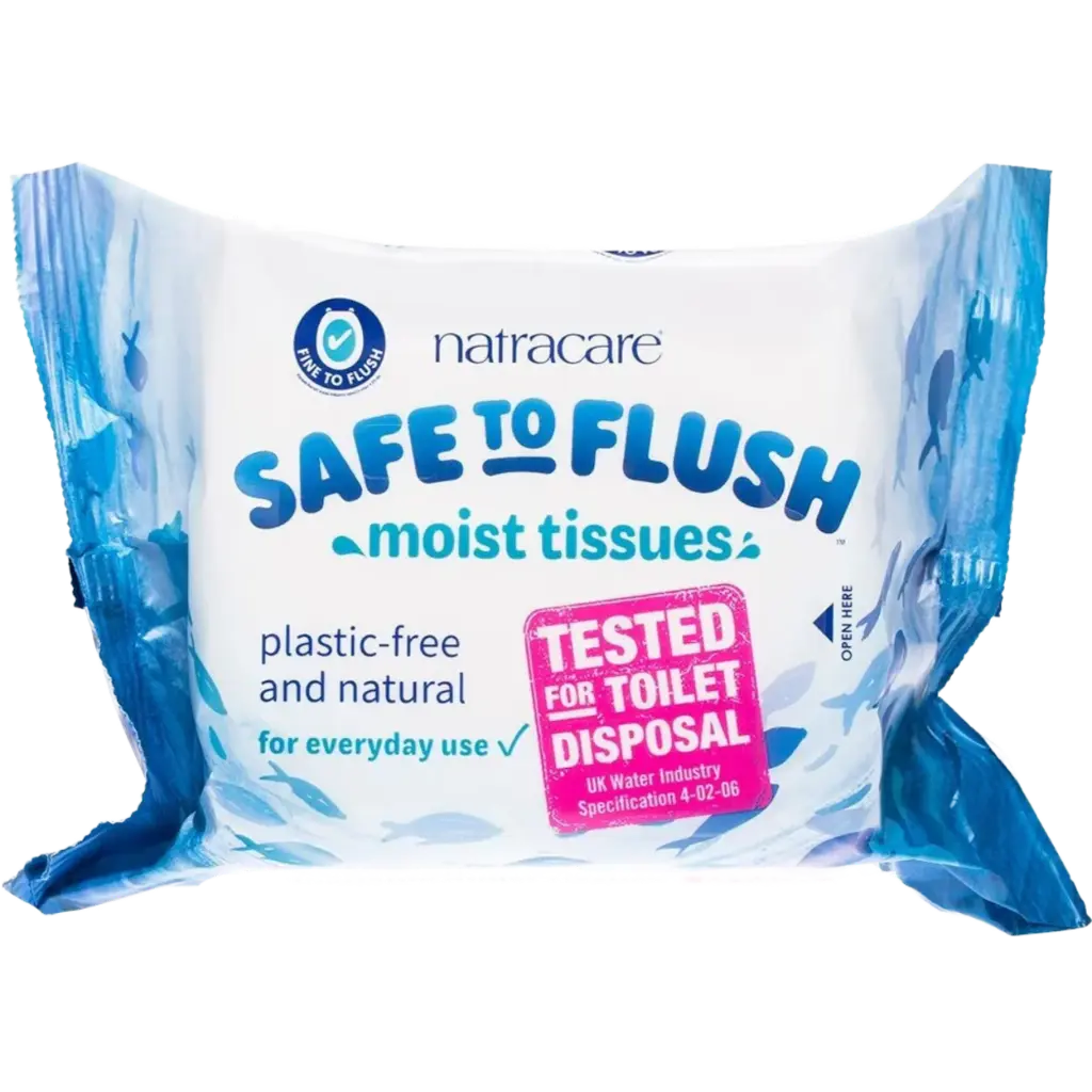 [Natracare_Flush_Tissues] Мокри кърпички без пластмаса (могат да бъдат изхвърляни в канализацията)