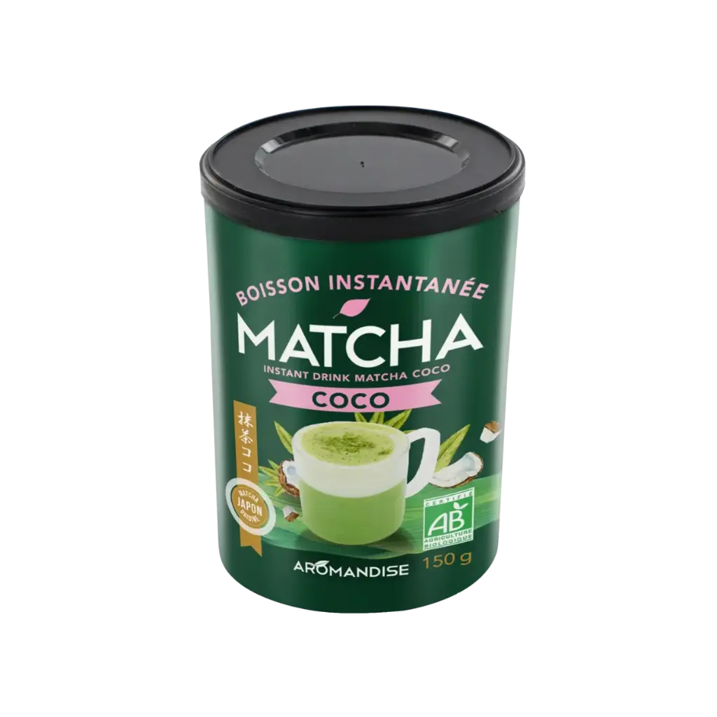 [Aromandise_Instant_Matcha_Coconut_Drink] Органична инстантна напитка Матча & Кокос