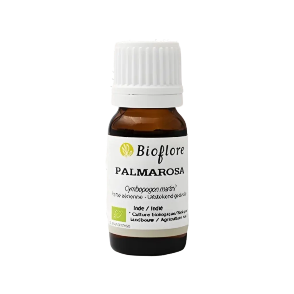 [BIOF_PALMAROSA_OIL_10ML] Органично етерично масло от Палмароза (Cymbopogon martini)