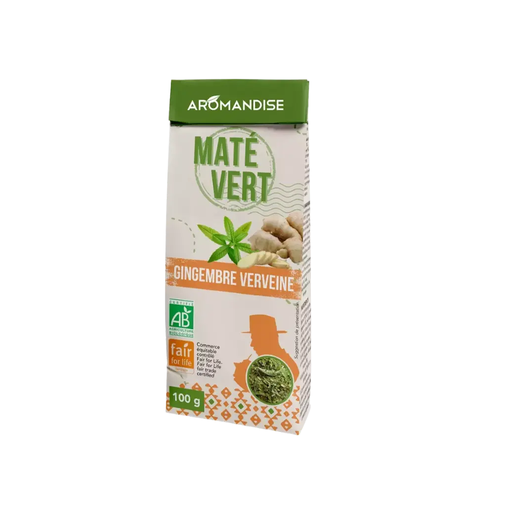 [AROM_WILD_GREEN_MATE_GINGER_VERBENA_100G] Диво събрано йерба мате с джинджифил и върбинка