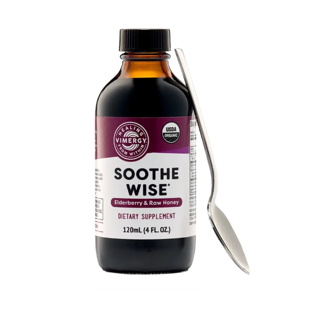 [VIMERGY_SOOTHE_WISE_120] СИРОП С ЧЕРЕН БЪЗ И ОРГАНИЧЕН МЕД Sooth Wise  | Срок на годност: 12/07/2026