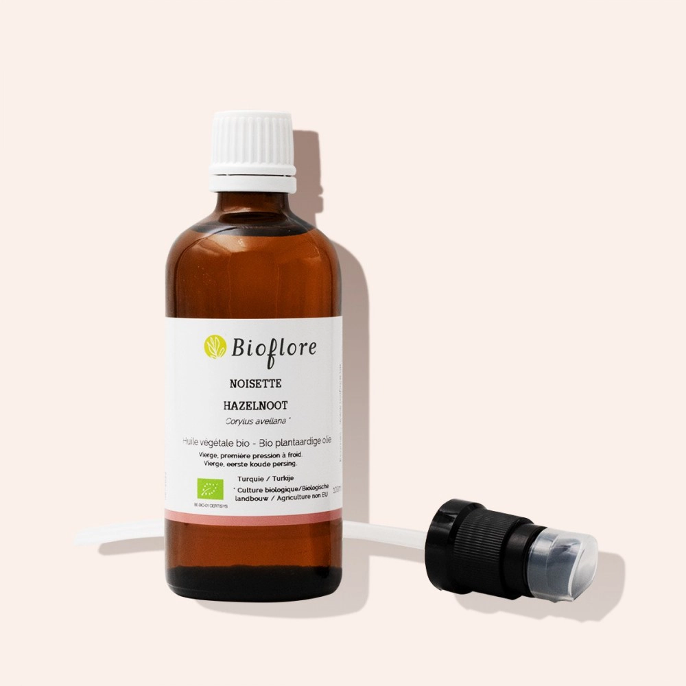 [BIOF_ORGANIC_VIRGIN_HAZELNUT_VEGETABLE_OIL_PUMP_ESSENTIAL_OIL_100ML] Hazelnut Organic Virgin Oil + Pump