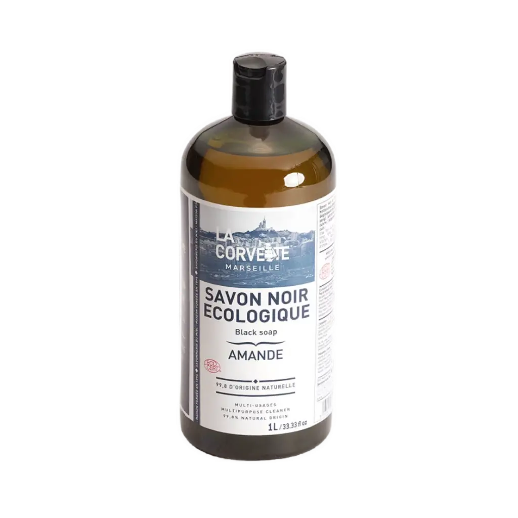 [CORV-DETER-BLACK-ALMOND] Liquid Black Soap (Linseed Oil – Almond Fragrance)