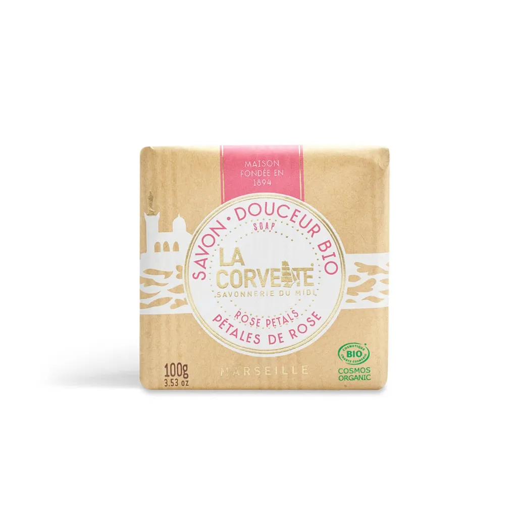 [CORV-BIO-SOAP-ROSE] Organic Softness Rose Petals Soap