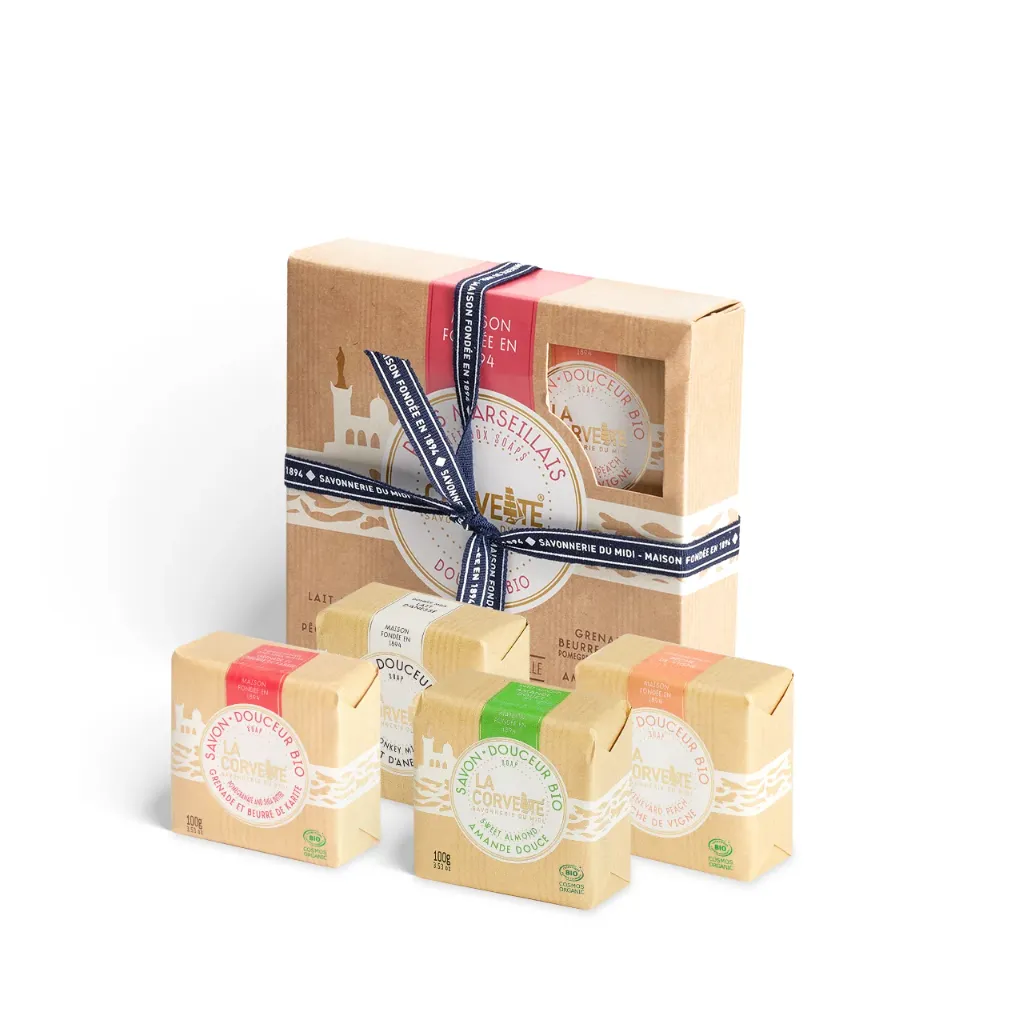[CORV-BIO-GIFTBOX] Bio Softness Pavés Marseillais Gift Box - 4x100g