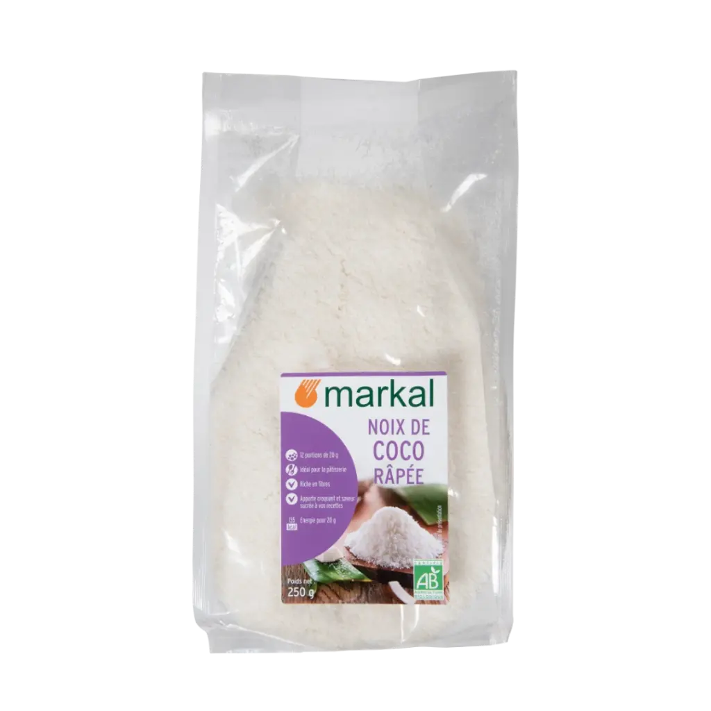 [MARKAL-COCONUT-SHREDDED] Organic Shredded Coconut, 250g 