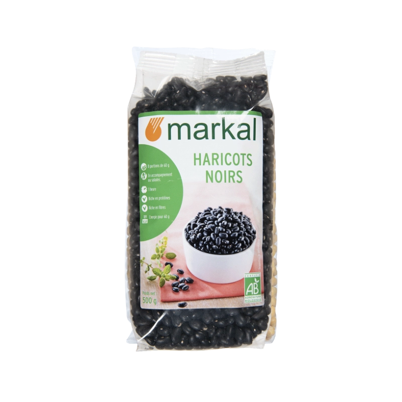 [MARKAL-BLACK-BEANS] Био черен боб, 500 гр (Срок на годност: 12/12/2025)