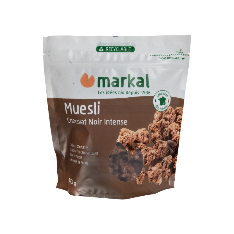[MARKAL-CHOCH-MUESLI] Muesli Crunchy cu Ciocolată bio, 375 g (A se consuma înainte de: 02/02/2026)