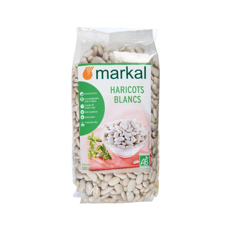 [MARKAL-MEDIUM-WHITE-BEANS] Fasole Albă Medie Bio, 500g