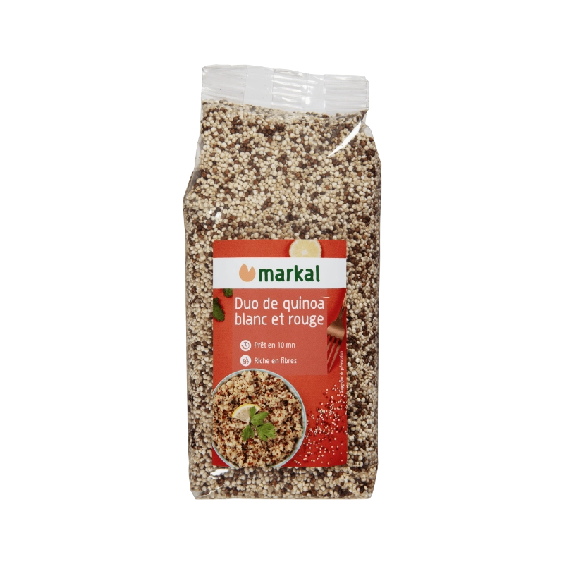[MARKAL-RED-WHITE-QUINOA] Quinoa Roșie și Albă bio, 500g