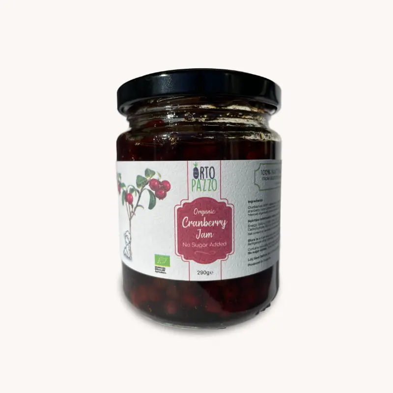 Organic Cranberry Jam – No Sugar Added