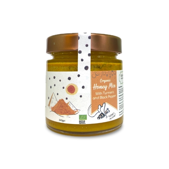 [HON-TURM] Mix de miere cu turmeric și piper negru, organică