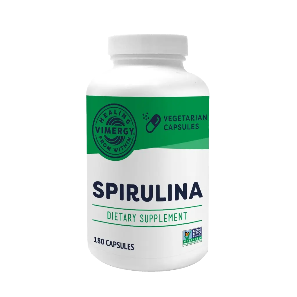 [VIMERGY_SPIRCAPS-180] SPIRULINA CRESCUTĂ ÎN SUA, CAPSULE