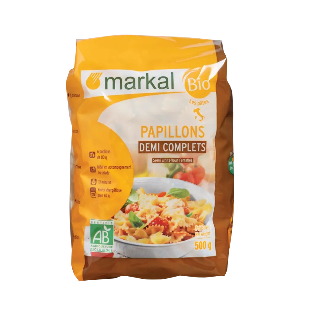 Semi-Wholegrain Farfalle Pasta – Organic