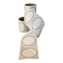 Etichete ovale pentru borcane 25 buc/rolă - detașabile fără urme - Design#1