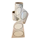 Etichete ovale pentru borcane 25 buc/rolă - detașabile fără urme - Design#2