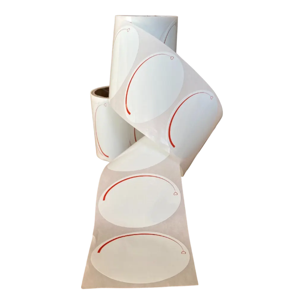 Etichete ovale pentru borcane 25 buc/rolă - detașabile fără urme - Design#4