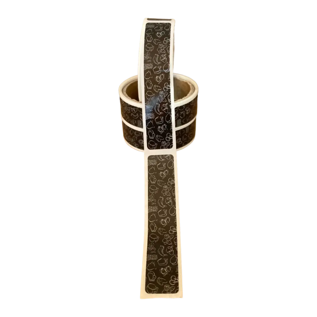[1SR2-25-NP] Etichete de sigilare pentru borcane 25 buc/rolă - detașabile fără urme - Design#2 (1 rolă de sigilare (25 etichete))