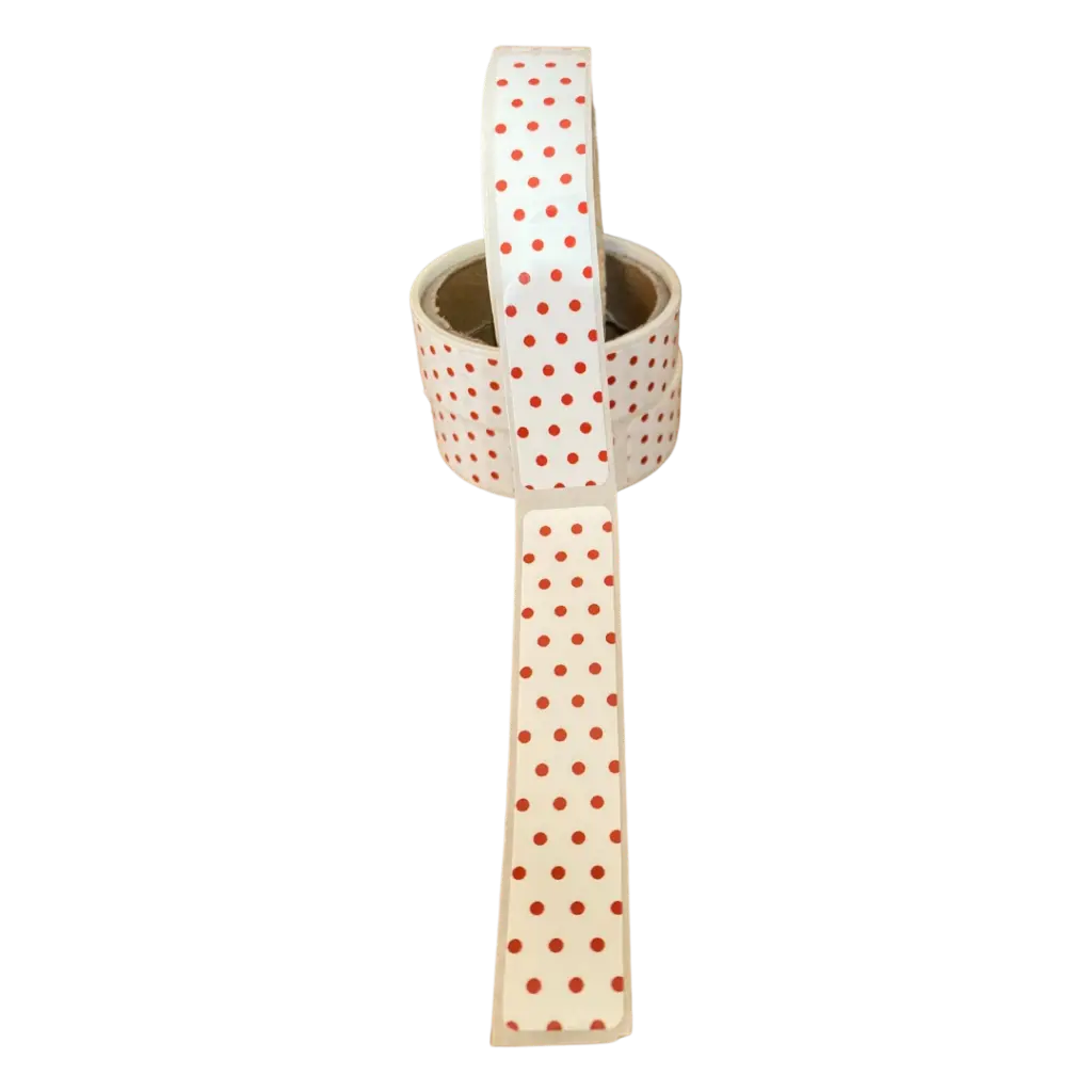 [1SR4-25-NP] Etichete de sigilare pentru borcane 25 buc/rolă - detașabile fără urme - Design#4 (1 rolă de sigilare (25 etichete))