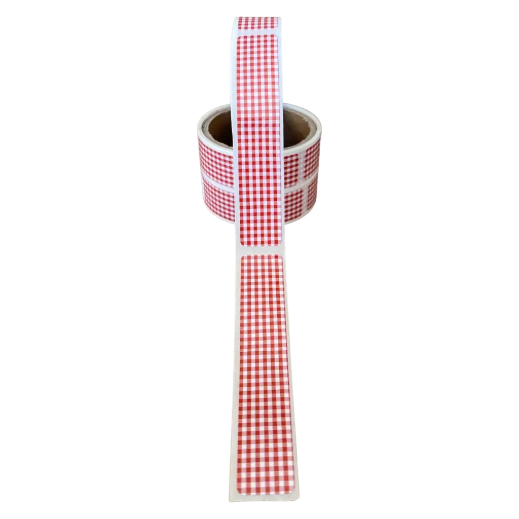 [1SR5-25-NP] Sealing Jar Labels 25pc/roll -Removable Without Traces -Design#5 (1 запечатваща ролка (25 етикета))