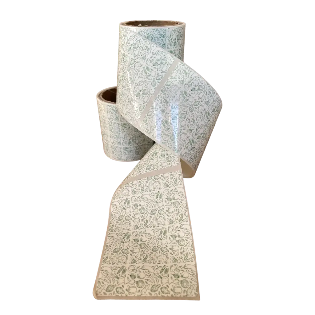 Background Jar Labels 25pc/roll -Removable Without Traces -Design#4