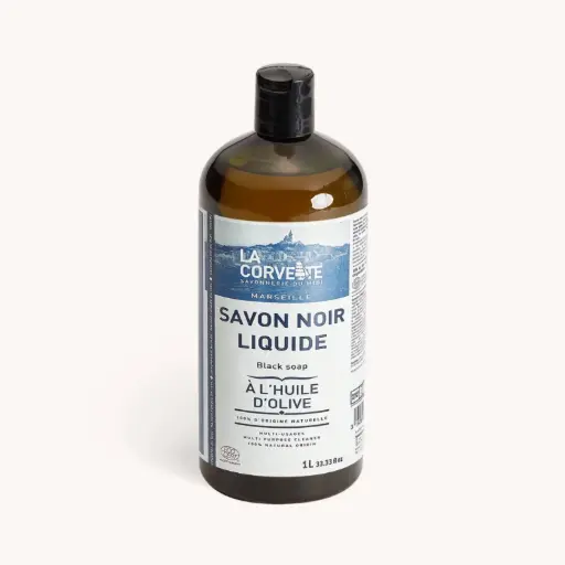 [CORV-DETER-BLACK-OLIVE] Liquid Black Soap (with Olive Oil) 