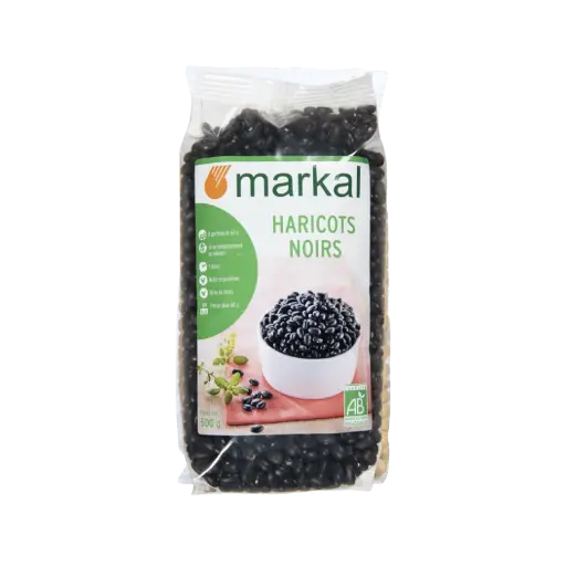 [MARKAL-BLACK-BEANS] Fasole Neagră Bio, 500g (Data expirării: 12/12/2025)