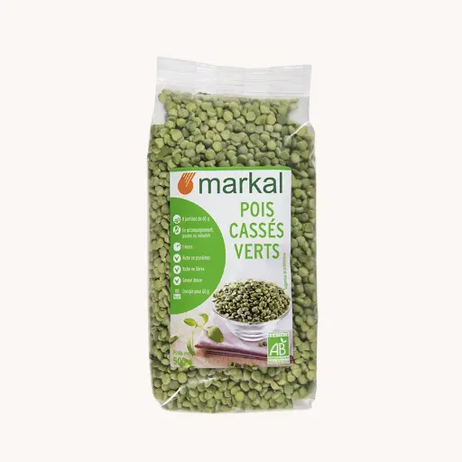 [MARKAL-SPLIT-PEAS-GREEN] Organic Split Peas Green, 500g