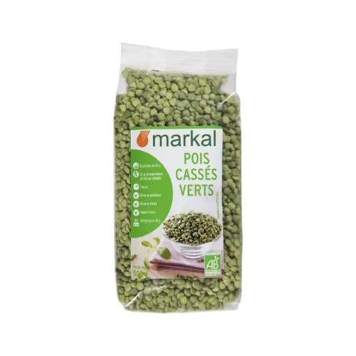 [MARKAL-SPLIT-PEAS-GREEN] Organic Split Peas Green, 500g