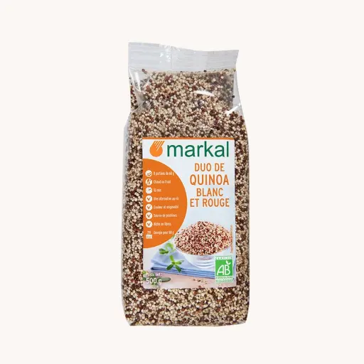 [MARKAL-RED-WHITE-QUINOA] Organic Red and White Quinoa, 500g 