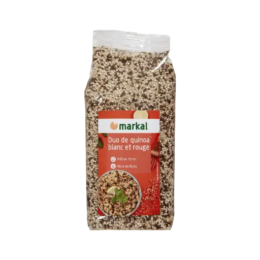 [MARKAL-RED-WHITE-QUINOA] Organic Red and White Quinoa, 500g 