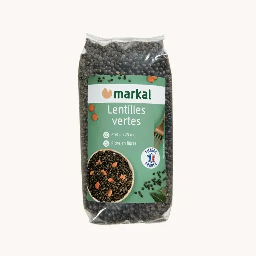 [MARKAL-GREEN-LENTILS] Organic Green Lentils, 500g