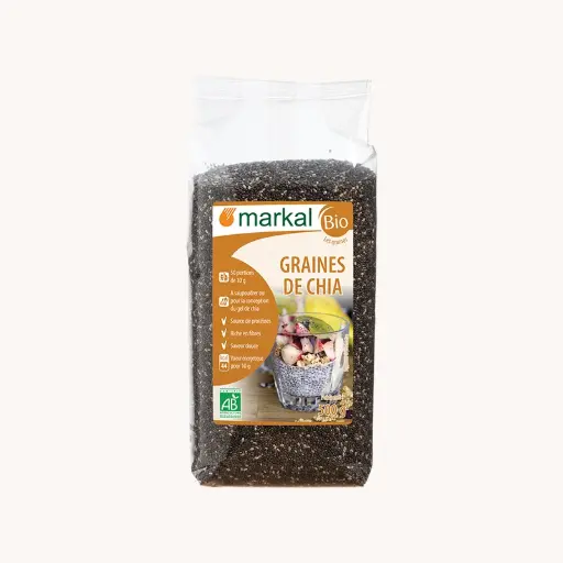 [MARKAL-CHIA] Organic Black Chia Seeds, 500g