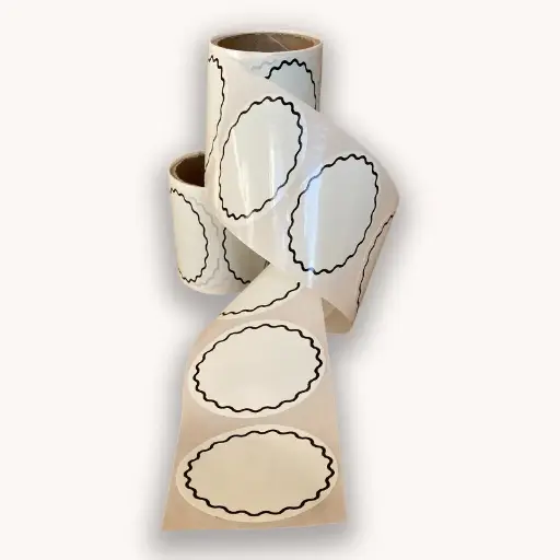 Oval Jar Labels 25pc/roll -Removable Without Traces -Design#2