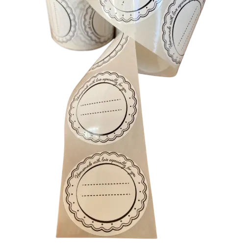 Round Jar Labels 25pc/roll -Removable Without Traces -Design#1