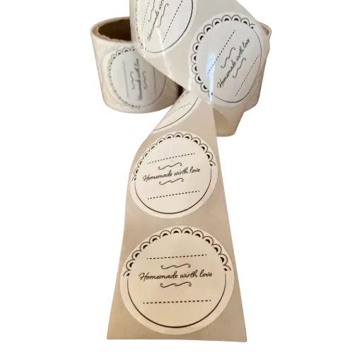 Round Jar Labels 25pc/roll -Removable Without Traces -Design#2