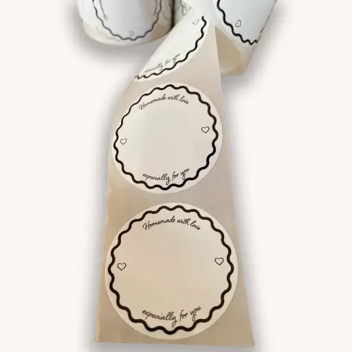 Round Jar Labels 25pc/roll -Removable Without Traces -Design#3