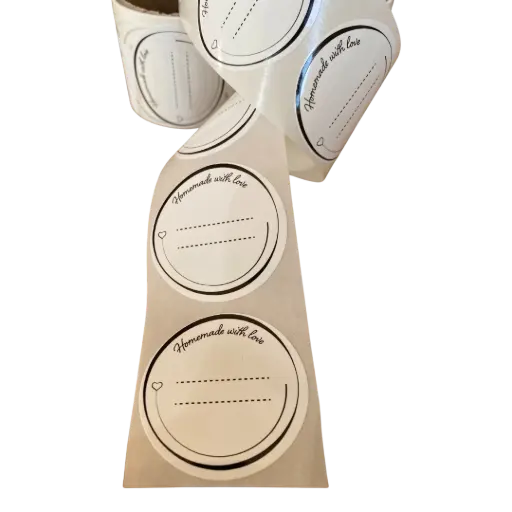 Round Jar Labels 25pc/roll -Removable Without Traces -Design#4